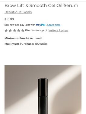 Beautique Goals Brow Lift & Smooth Gel Oil Serum - CHOCO BROWN* color not black*